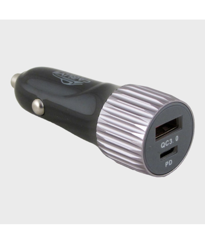Зарядное устройство (USB+PD) 5V 3A CR-24 черный QC 3.0 + PD20W без упаковки