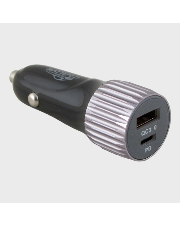 Зарядное устройство (USB+PD) 5V 3A CR-24 черный QC 3.0 + PD20W без упаковки