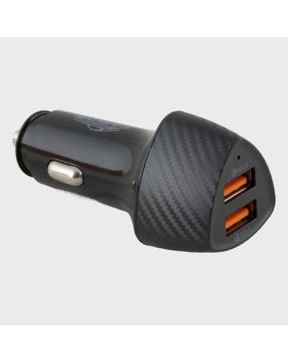 Зарядное устройство (2 USB) 5V 3A CR-37 черный QC3.0 + QC3.0 без упаковки