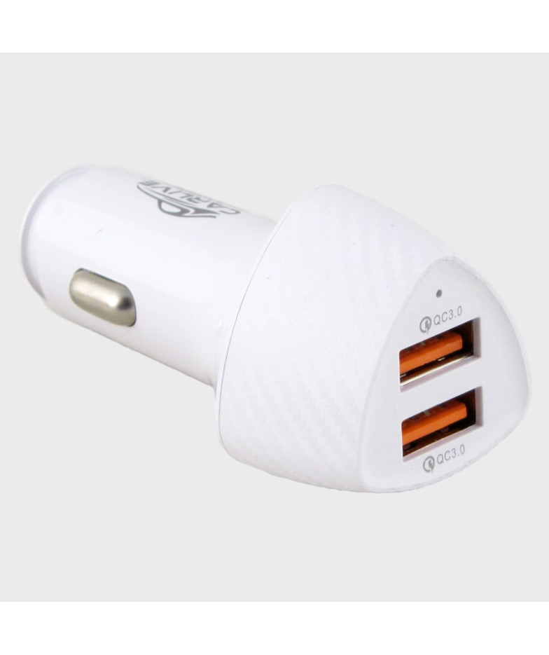 Зарядное устройство (2 USB) 5V 3A CR-37 белый QC3.0 + QC3.0 без упаковки