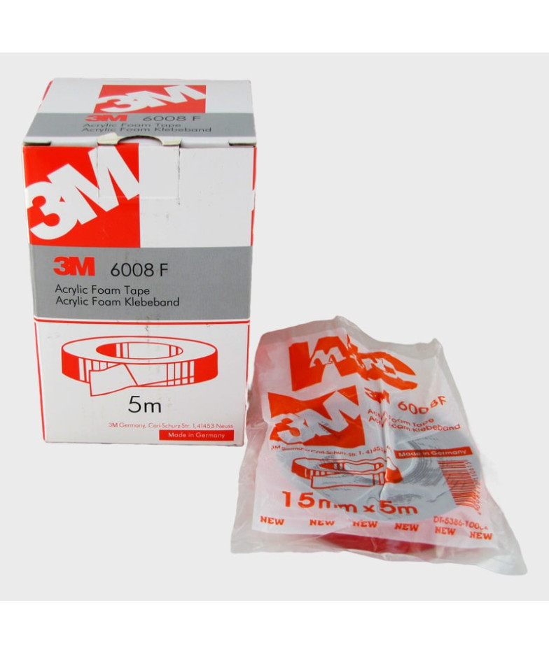 Скотч двухсторонний 3М серый (5м 15мм) 6009F