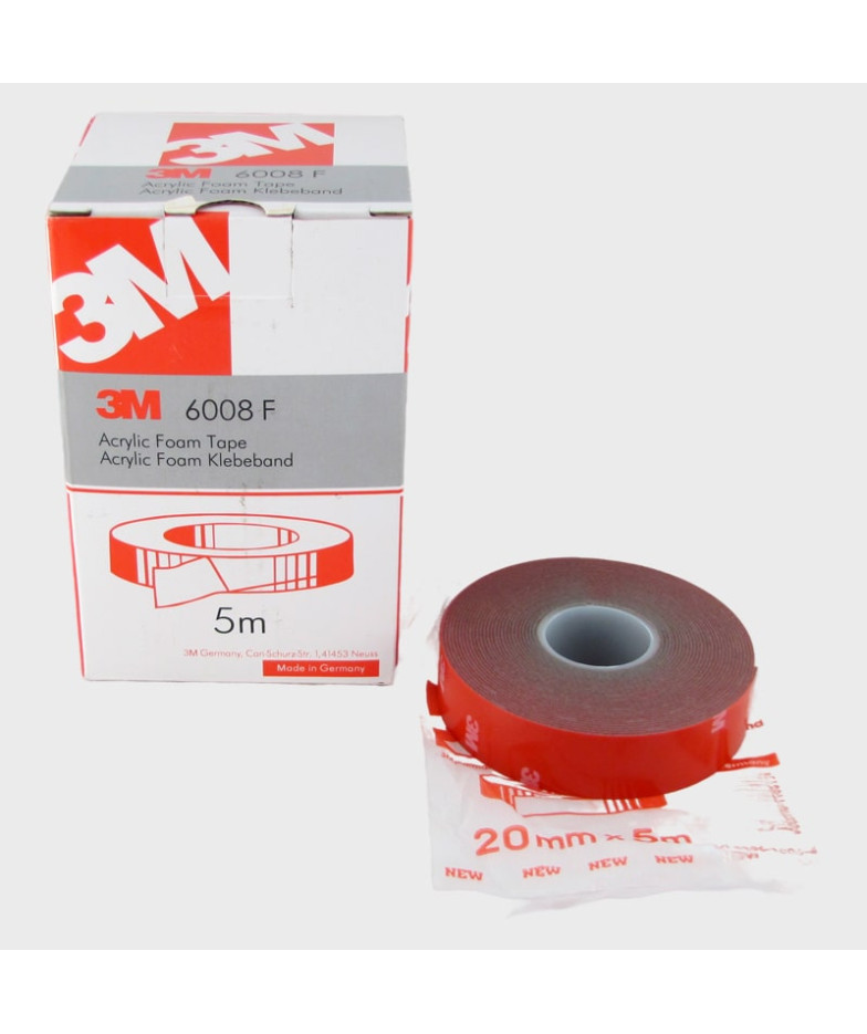 Скотч двухсторонний 3М серый (5м 20мм) 6009F