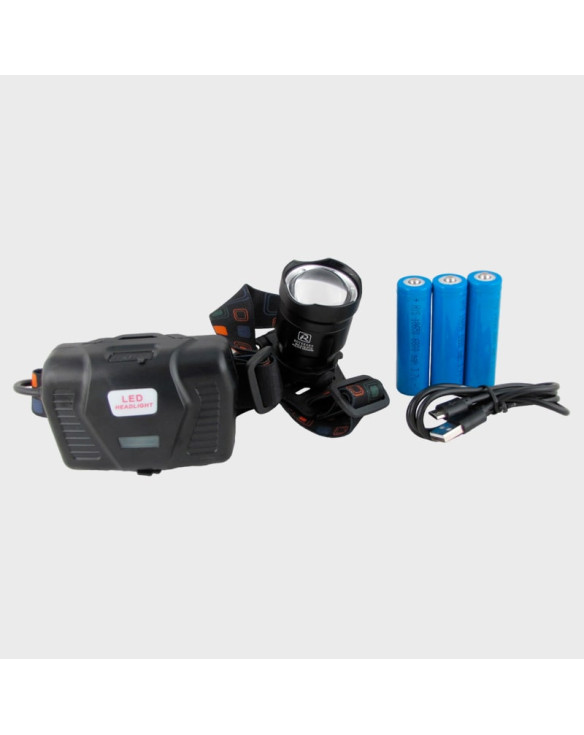 Фонарь налобный RK-218-P70 (1 ярк., 3 акк.+ шнур microUSB) zoom
