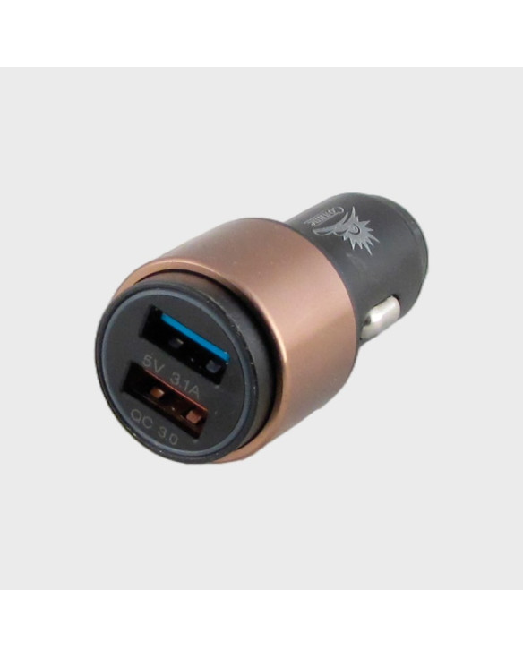 Зарядное устройство C-78 черный+бронзовый (2 USB) 5V 3A/9V 2A/12V 2A QC 3.0