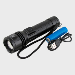 Фонарь светодиодный RK-CA-171B-TG (1 мощ., акк.+ шнур TYPE-C) с индикатором, zoom