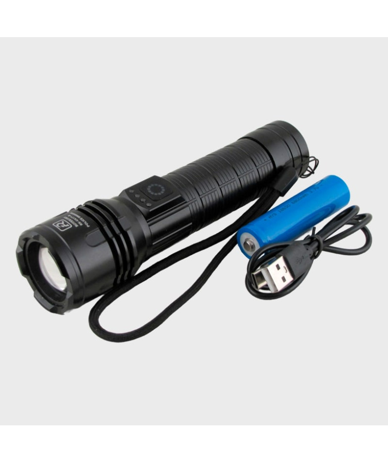 Фонарь светодиодный RK-CA-171B-TG (1 мощ., акк.+ шнур TYPE-C) с индикатором, zoom