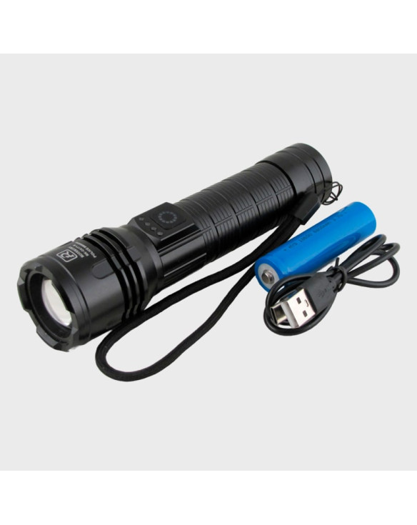 Фонарь светодиодный RK-CA-171B-TG (1 мощ., акк.+ шнур TYPE-C) с индикатором, zoom