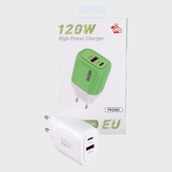 Сетевое зарядное устройство PK-083 белый 5V 3A/9V 2,78A 120W QC3.0 USB+PD