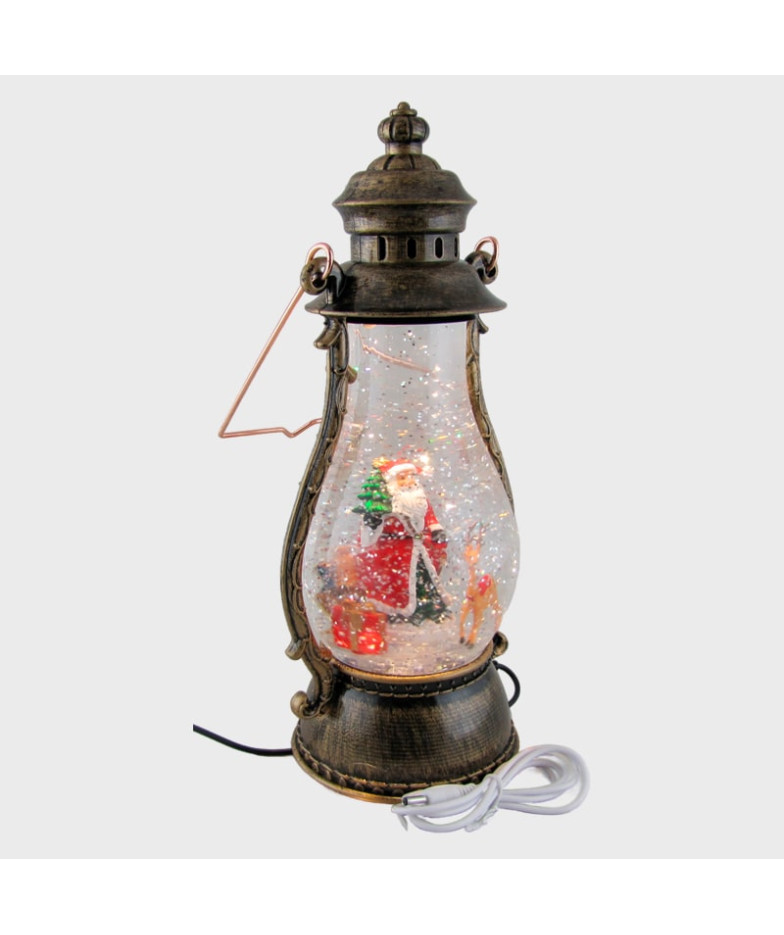 Новогодний фонарь (Дед мороз с елкой) 