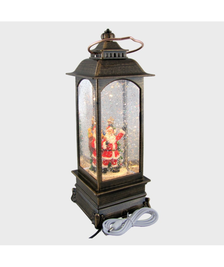 Новогодний фонарь (Рождественская ель и Санта) 