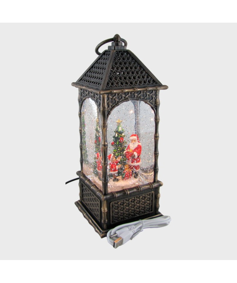 Новогодний фонарь (Рождественская ель с подарками) металл