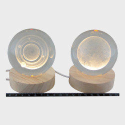 Светильник настольный шар 8 см (Космос) желтая подсветка