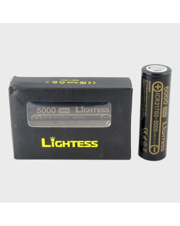 Аккумулятор 21700 5000mA (66gr) черные (по 2 шт) Lightess