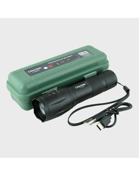 Фонарь светодиодный K-04-2 (2 цвета бел./ красн., встроен. аккум., шнур TYPE-C) zoom