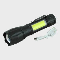 Фонарь светодиодный HYD-602R (1 красн.+ 1 больш. белая, встроен. аккум., шнур microUSB) zoom