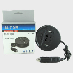 Преобразователь напряжения 12V-220V 150W 1667 (2USB/ Type-C/1 розетка) Преобразователь напряжения 12V-220V 150W 1667 (2USB/ Type-C/1 розетка)