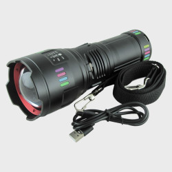 Фонарь светодиодный FA-G01-PM60-TG (1 мощ., встроен. аккум., шнур TYPE-C, вых,USB) с индикатором, zo