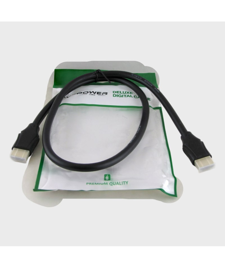 Кабель HDMI-HDMI 0,75м 1.4V резинов. в пакете