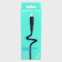 Кабель LIGHTNING 1м BX-48-IP 2,4A в короб. черный BOROFONE Кабель LIGHTNING 1м BX-48-IP 2,4A в короб. черный BOROFONE
