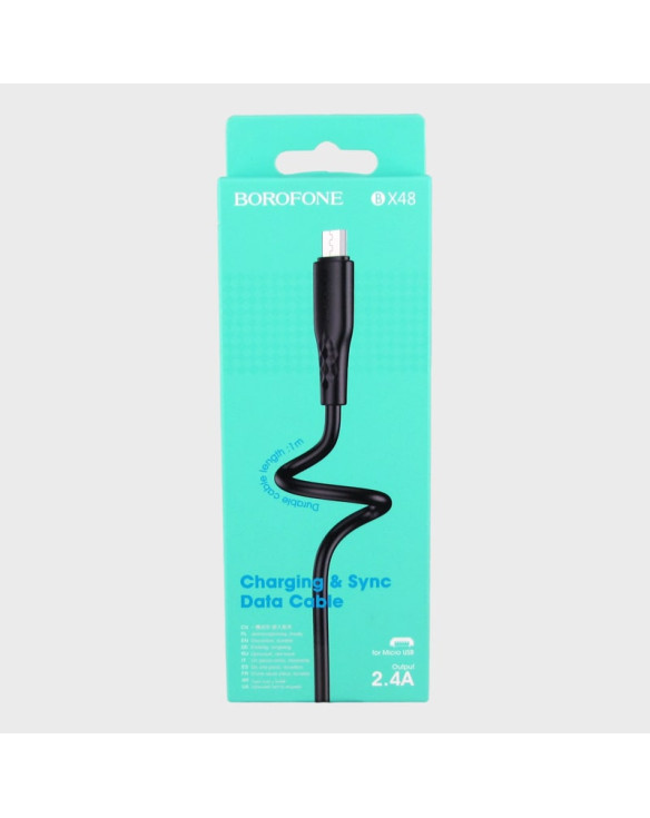 Кабель SAMSUNG 1м BX-48-V8 черный 2,4A в короб. BOROFONE