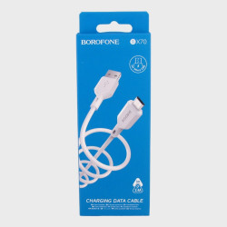 Кабель SAMSUNG 1м BX-70-V8 белый 2,4A в короб. BOROFONE