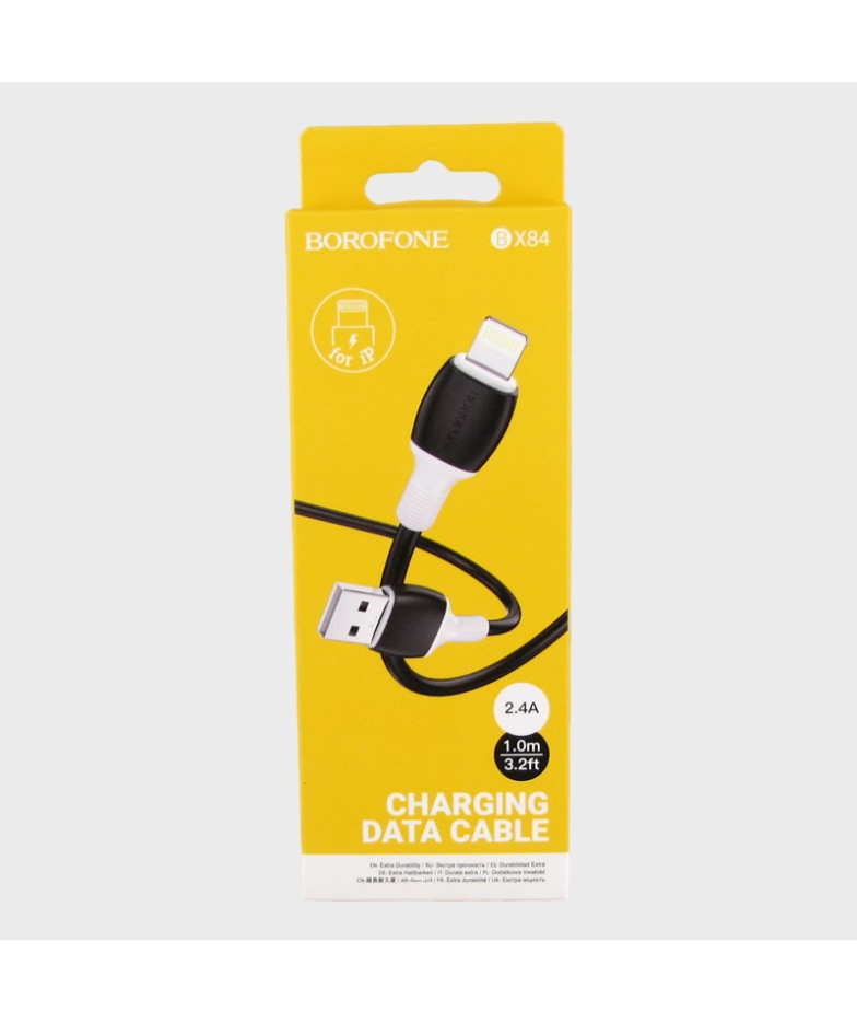 Кабель LIGHTNING 1м BX-84-IP 2,4A в короб. черный BOROFONE