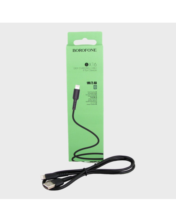 Кабель LIGHTNING 1м BX-16-IP черный в короб. BOROFONE