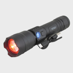 Фонарь светодиодный H-2018R-PM10-TG (1 красн., акк.18650, шнур TYPE-C) пластик., с индикатором, zoom Фонарь светодиодный H-2018R-PM10-TG (1 красн., акк.18650, шнур TYPE-C) пластик., с индикатором, zoom