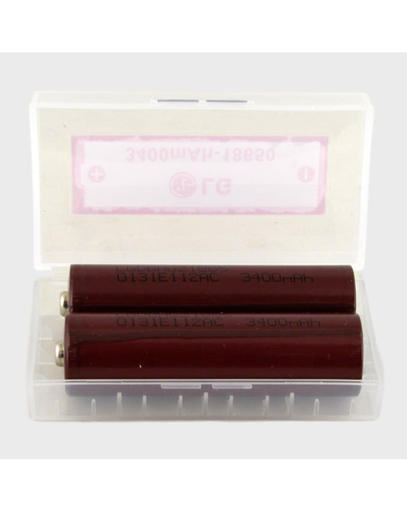 Аккумулятор 18650 3200-3400mA LG (по 2шт) бытовые коричнев.
