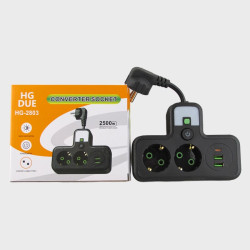 Сетевой удлинитель 3 роз.+ 2USB + TYPE-C HG-2803 с выключателем 2500W Сетевой удлинитель 3 роз.+ 2USB + TYPE-C HG-2803 с выключателем 2500W