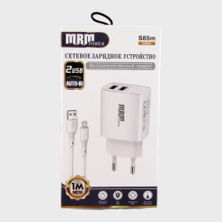 Сетевое зарядное устройство с кабелем SAMSUNG 2,4A S-85-V8 белый 2USB