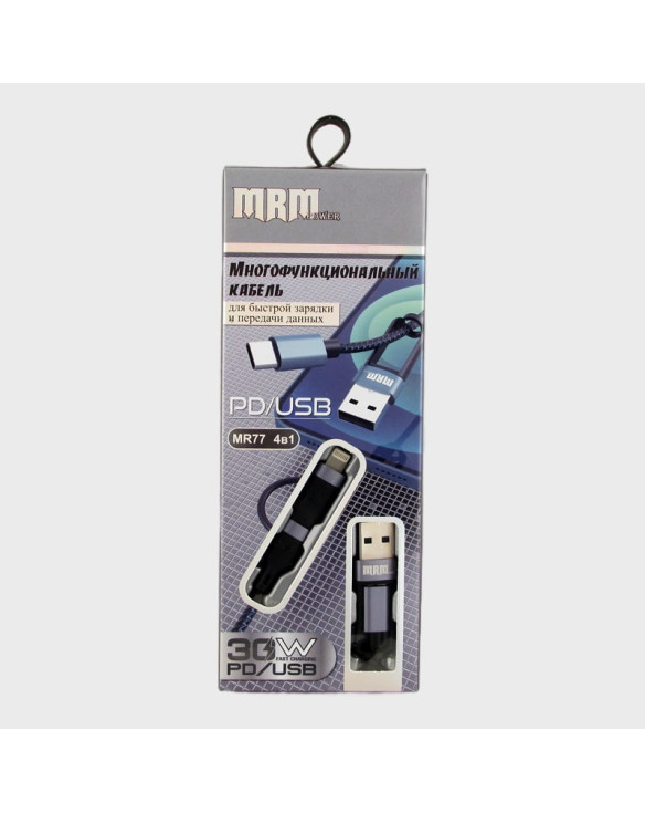 Кабель 1м LIGHTNING/TYPE-C 4в1 MR-77 PD20W в коробке
