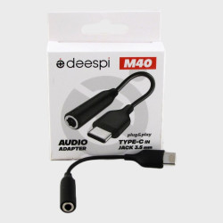 Переходник TYPE-C - AUX (гнездо 3,5мм) 10см M-40 для наушников
