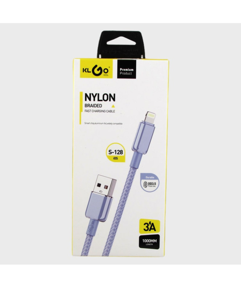 Кабель LIGHTNING 1м S-128 2,4A KLGO ??
