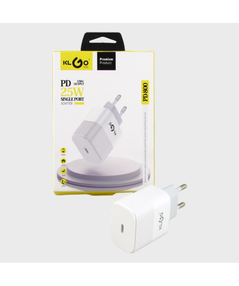 Сетевое зарядное устройство 5V 25W 1PD PD-800 KLGO