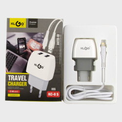 Сетевое зарядное устройство с кабелем LIGHTNING 2,4A KC-8S-LT 2USB KLGO