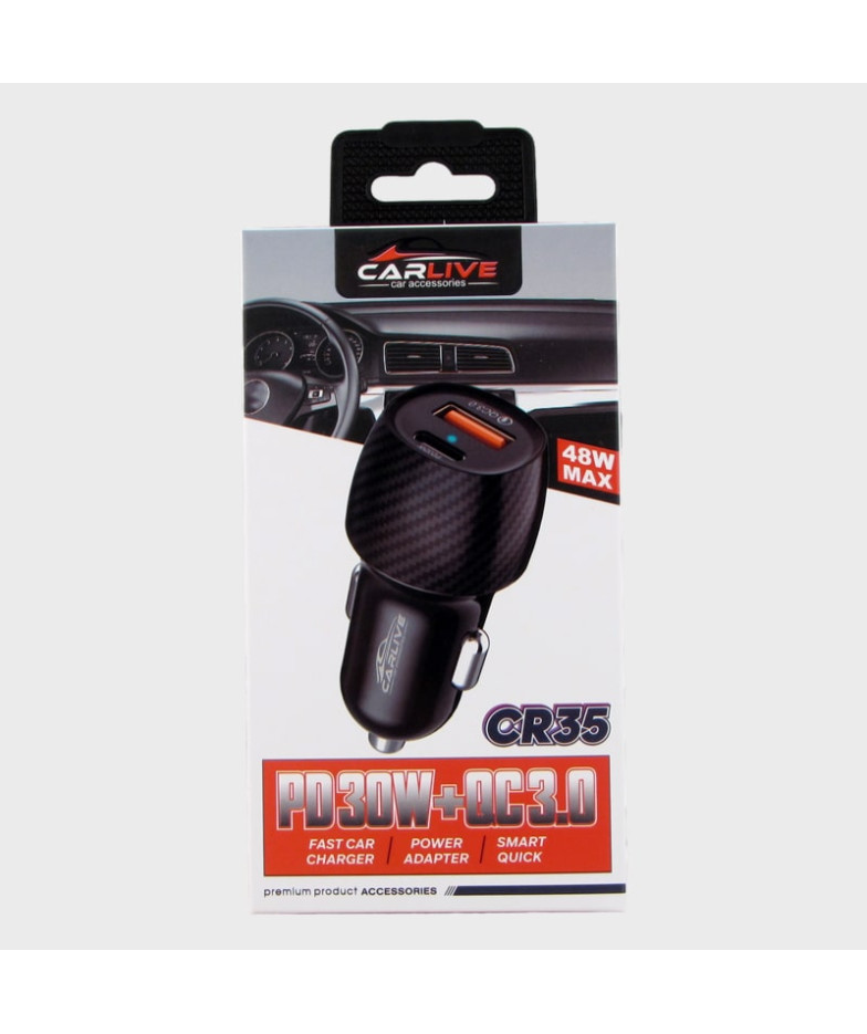 Зарядное устройство (USB+PD) CR-35 черный QC 3.0 + PD30W