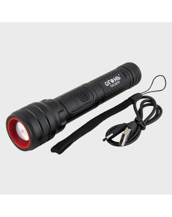 Фонарь светодиодный H-3071-PM10-TG (1 мощ., акк,18650, шнур TYPE-C) с магнитом, zoom ??