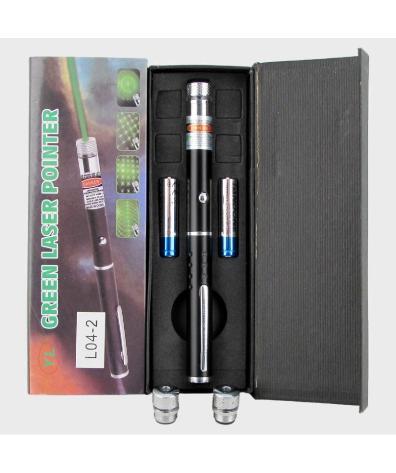 Лазерная указка зелен. 500/5000W 3 насадки