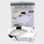 Очки-лупа MG-81007RD белые 38*34mm 1,5кратн.+ линза 30mm 8кратн. 5 ламп. 3AAA