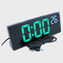 Часы-будильник электронные EC-6631 (зеленые цифры) с температурой