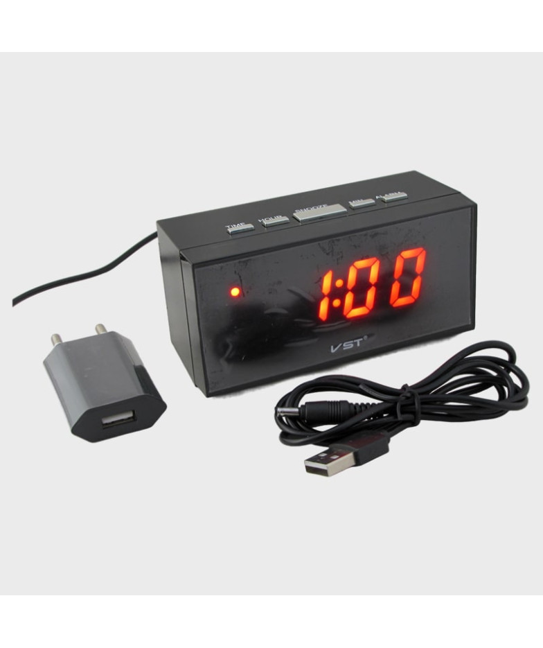 Часы-будильник электронные VST-772-1 (крас. циф.)