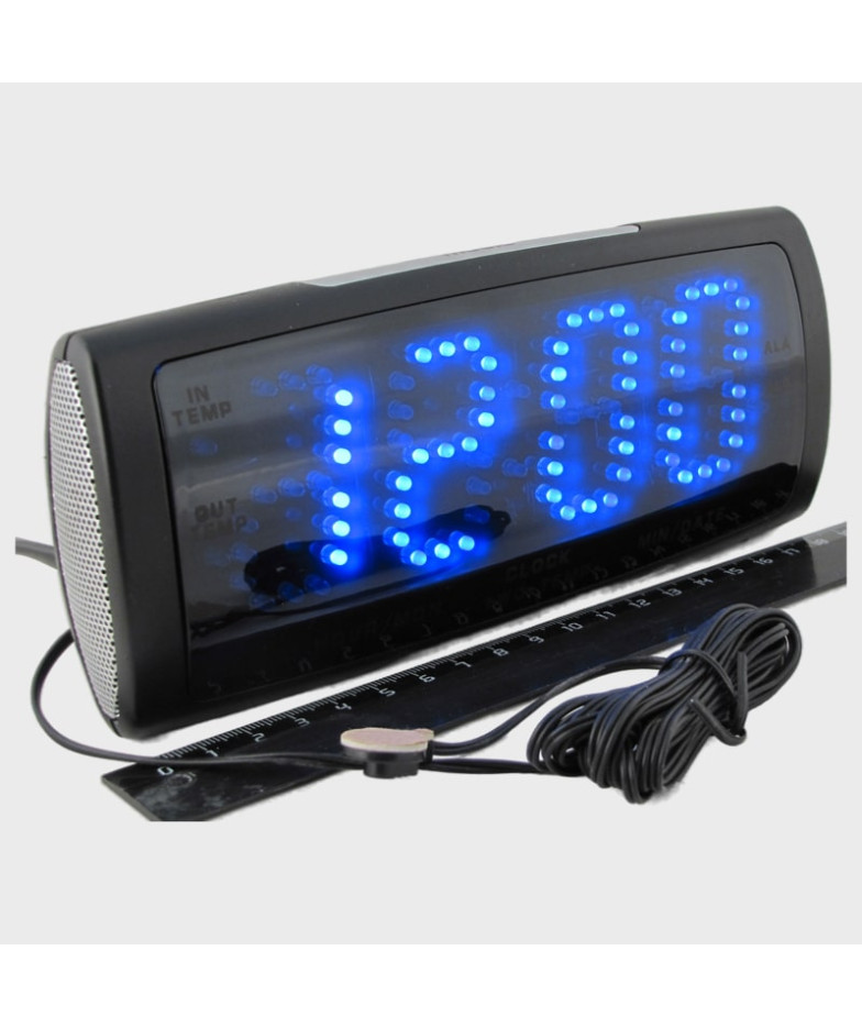 Часы-будильник электронные №772-2 син. светод., датчик