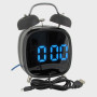 Часы-будильник электронные RE-8032 черный корпус (белые цифры)