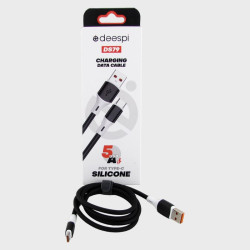 Кабель TYPE-C 1м DS-79A-TC черный 5A силиконовый в коробке