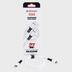 Кабель TYPE-C - LIGHTNING 1м DS-79A белый 27W силиконовый в коробке