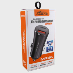Зарядное устройство (USB+PD) 5V 3,1A MR-66 черный QC 3.0 + PD25W в коробке
