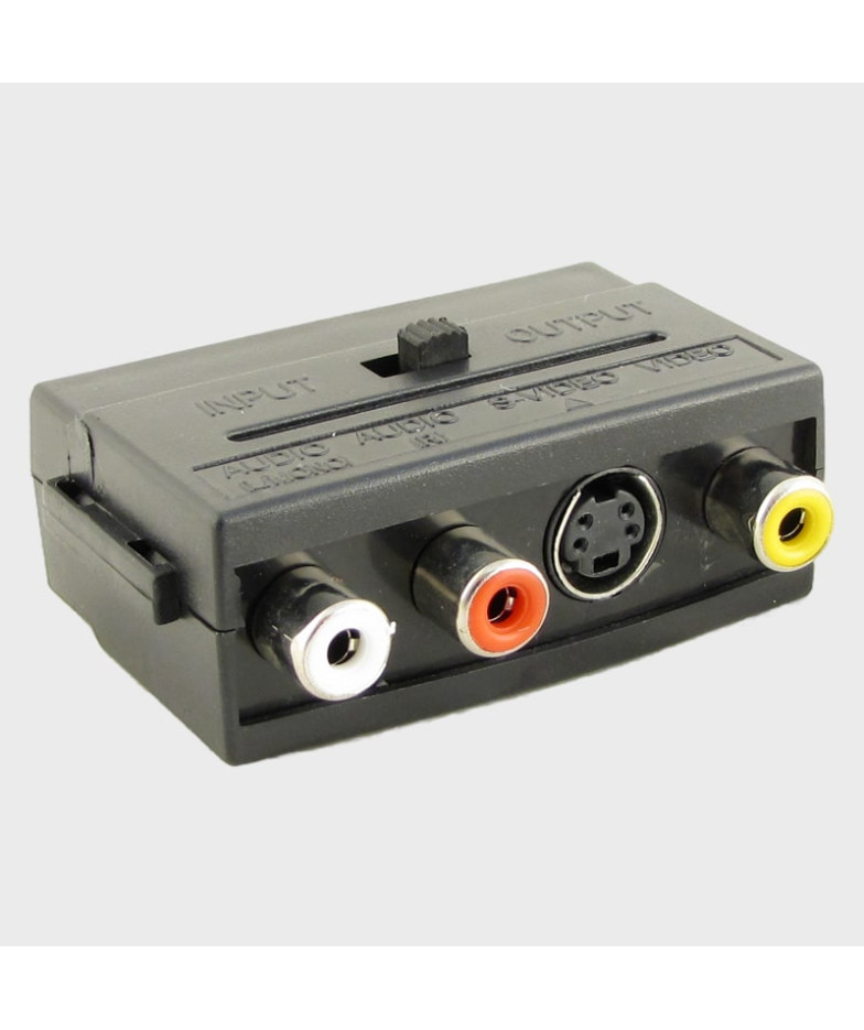 Переходник SCART - 3xRCA с переключателем