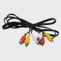 Кабель 3RCA-3RCA 1.2м AV-09A черный