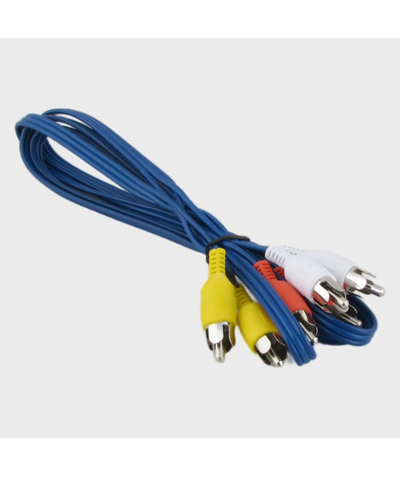 Кабель 3RCA-3RCA 1.2м AV-09A синий